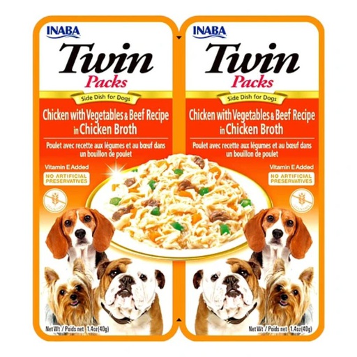 Churu Perro Twin Pack Pollo Vegetales con Carne 80gr