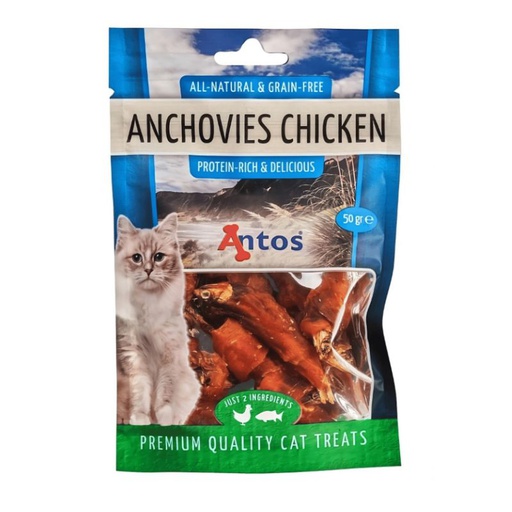 Antos Cat Treats Anchovies y Chicken 50g