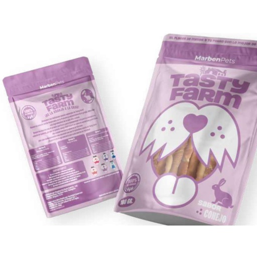 Tasty Farm Palitos de Carnaza Envueltos en Carne de Conejo Dog 100g