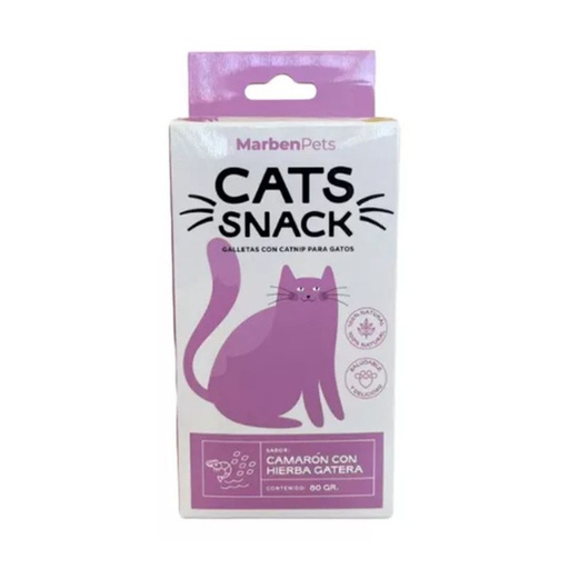 Marben Cats Snack Galleta Camaron con Hierba Gatera 80g