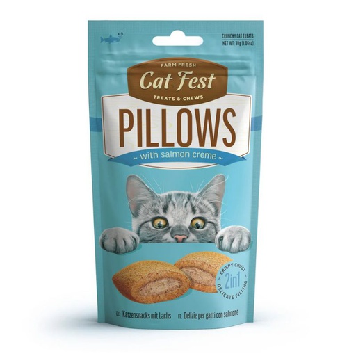 Cat Fest Crunchy Pillow Salmon Creme For Cat 30g