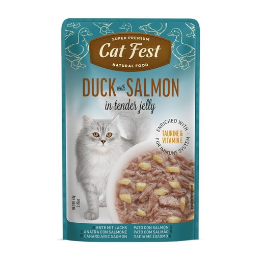 Cat Fest Pato con Salmon 70g