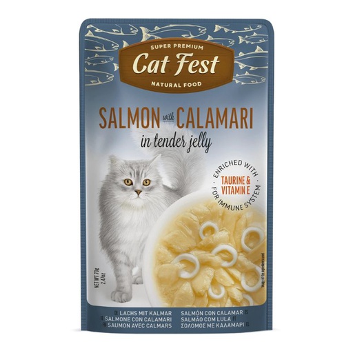 Cat Fest Salmon con Calamar 70g