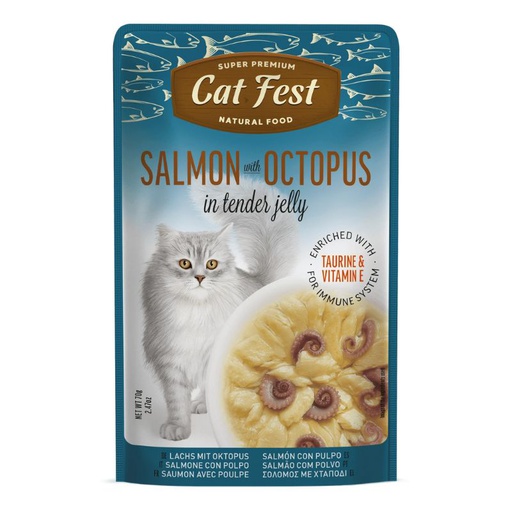 Cat Fest Salmon con Pulpo 70g