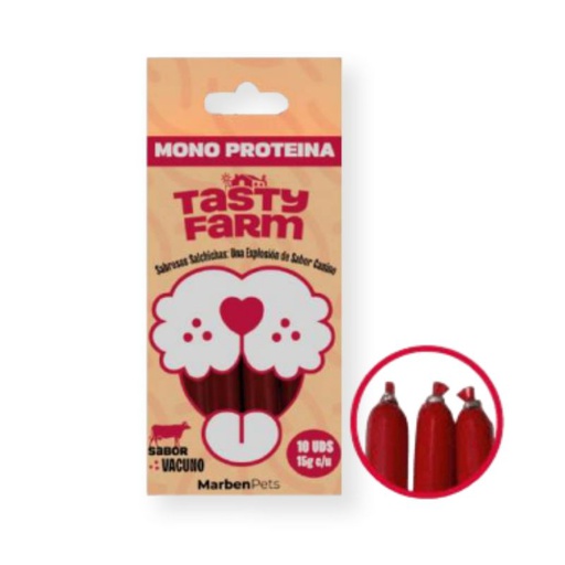 Tasty Farm Salchicha de Vacuno 15g