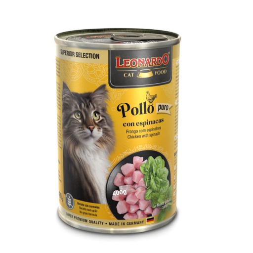 Leonardo Lata Pollo Espinaca 400g