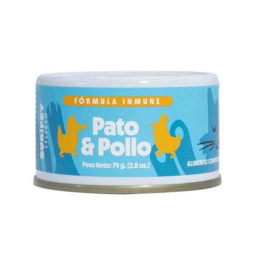 Sunipet Selecto Lata Formula Inmune Pato &amp; Pollo 79g
