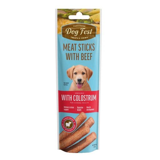 Dog Fest Puppy Barras de Carne de Vacuno con Calostro 45g