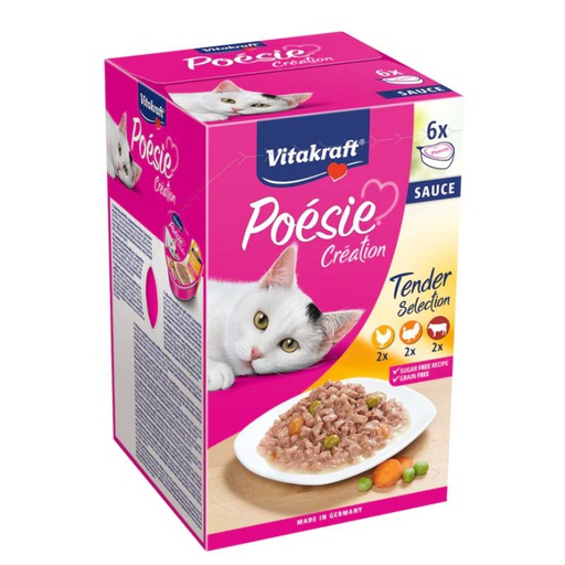 Pack 6 Unidades Vitakraft Poesie Creation Para Gato 85g