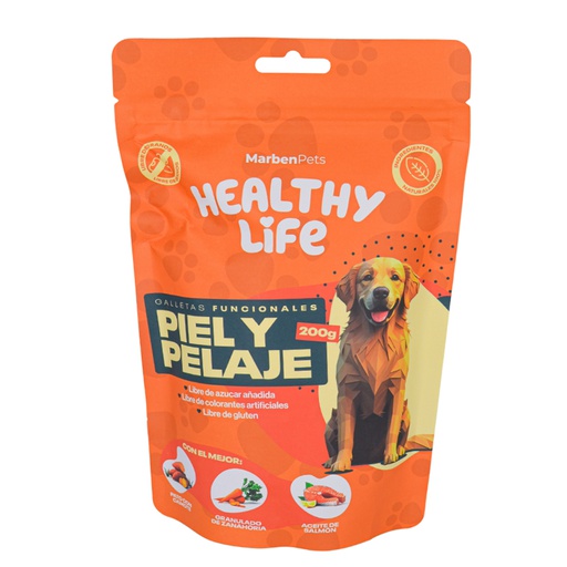 Galletas Healthy Life Funcionales Dog Piel y Pelaje 200g