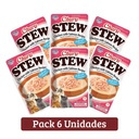Pack Inaba Churu Stew con Pollo y Salmon para Gatos x 6u 40g