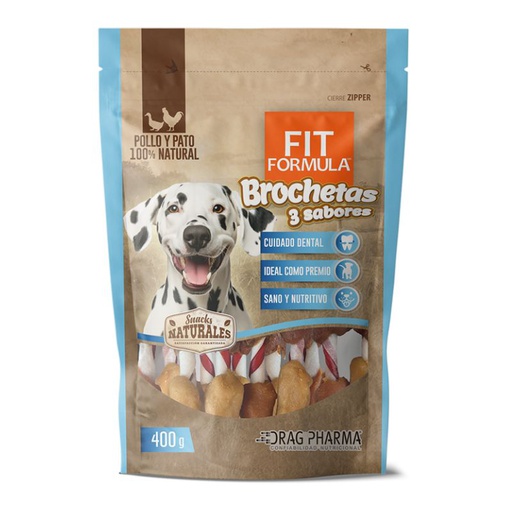 Fit Formula Brochetas de 3 Sabores Snack Perro 400g
