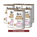 Pack Brit Care Mono Protein Rabbit Dog x 6 400g