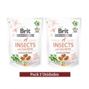 Snack Brit Care Dog Crunchy Insects With Salmon x 2u 200g