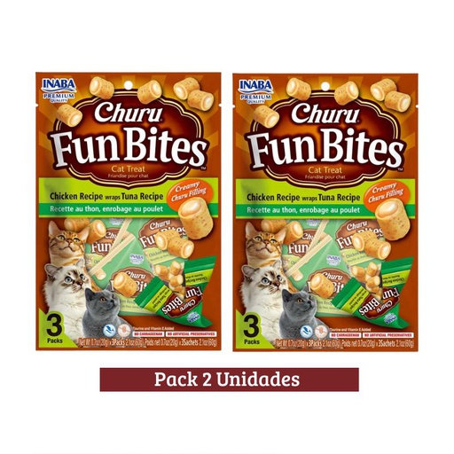 Pack Churu Fun Bites Recipe Pollo atun Cat x 6u 60g