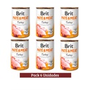 Pack Brit Pate & Meat  Turkey Dog x 6u 400g