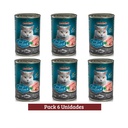 Pack Leonardo Lata Adult Cat Seleccion Pescado X 6u 400g