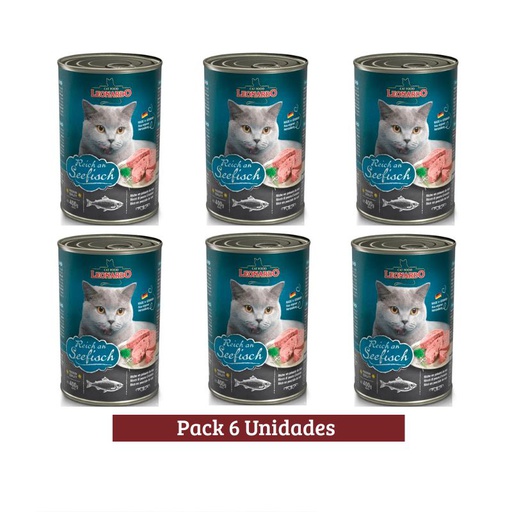Pack Leonardo Lata Adult Cat Seleccion Pescado X 6u 400g