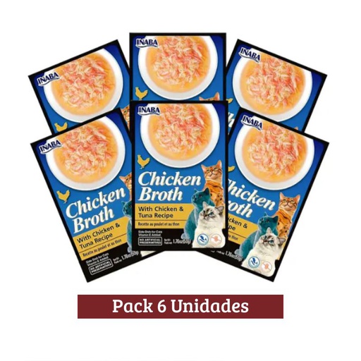 Pack Churu Broth Pollo y Atun Cat x 6u 50gr