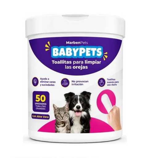 Babypets Toallitas para Orejas 50 und