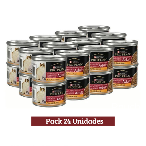 Pack Pro Plan Adulto Cat Enlatado x 24u 85g