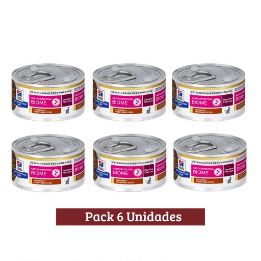 Pack Hills Gastrointestinal Biome Cat x 6u 82g