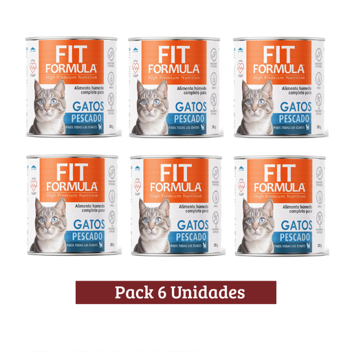 Pack Fit Formula Lata Gato Pescado x 6u 290g
