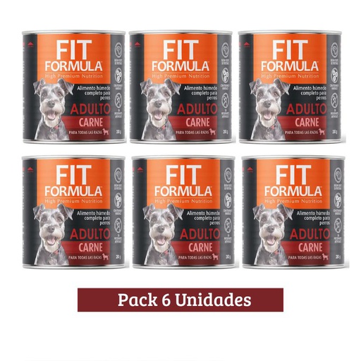 Pack Fit Formula Lata Perro Adulto Carne x 6u 280g