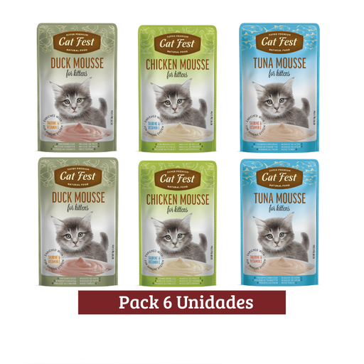 Pack Cat Fest Gato Mix Kitten x 6u 70g