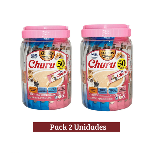 Pack Ciao Churu Cat Variedades Salmon x 2 de 50 Unidades