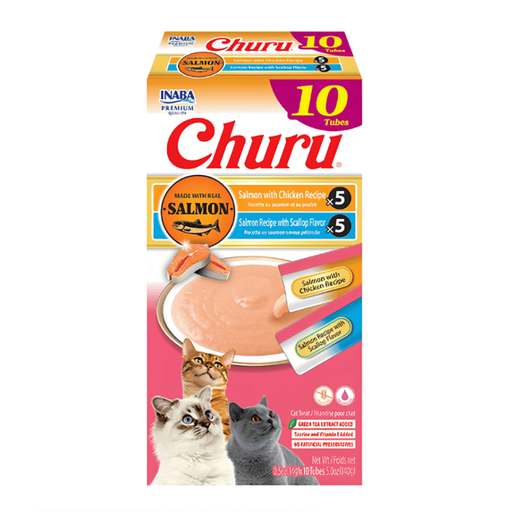 Ciao Churu Variedades de Salmon y Pollo 10 unidades