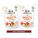Pack Brit Care Dog Crunchy Insects With Pavo x 2u 200g