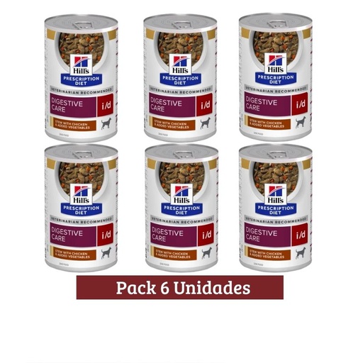 Pack Hills I/D Estofado Pollo Vegetales Dog Enlatado X 6u 354g