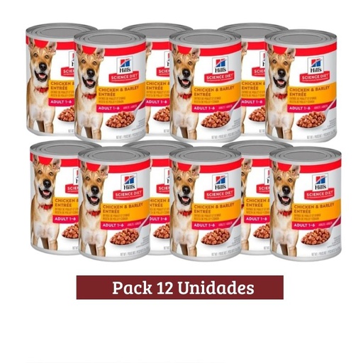 Pack Hills Adulto Pollo Dog Lata X 12u 370g