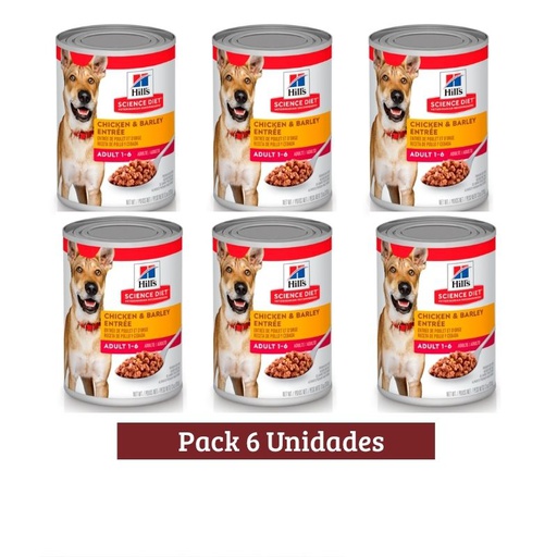 Pack Hills Adulto Pollo Dog Lata X 6u 370g