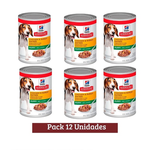 Pack Hills Puppy Pollo Dog Lata X 6u 370g