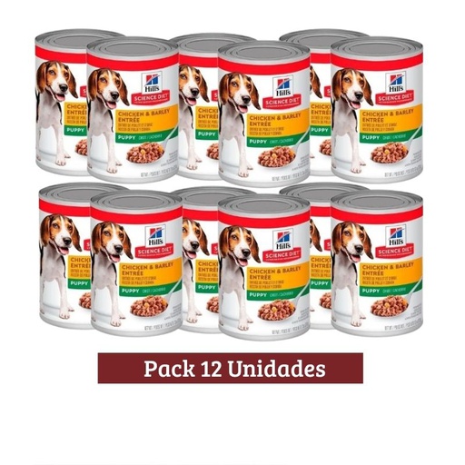 Pack Hills Puppy Pollo Dog Lata X 12u 370g