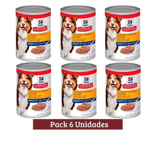 Pack Hills Adulto Pollo 7+ Dog Lata X 6u 370g