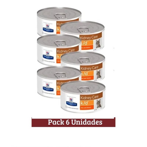 Pack Hills Kidney Care K/D Cat Entalado x 6u 156g