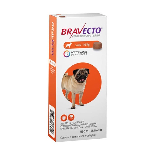 Antiparasitario Bravecto  de 4.5 a 10kg Para Perros 1Comp.