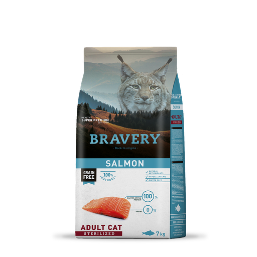 Bravery Adulto Cat Sterilized Salmon 7kg