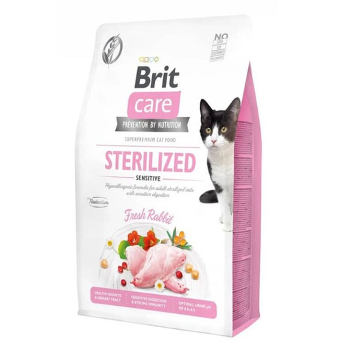 Brit Care Adult Cat Sterilized Sensitive Sensible Conejo 2kg