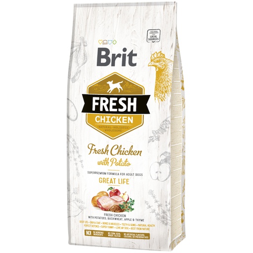 Brit Fresh Chicken With Potato Adult Great Life Dog 2.5kg