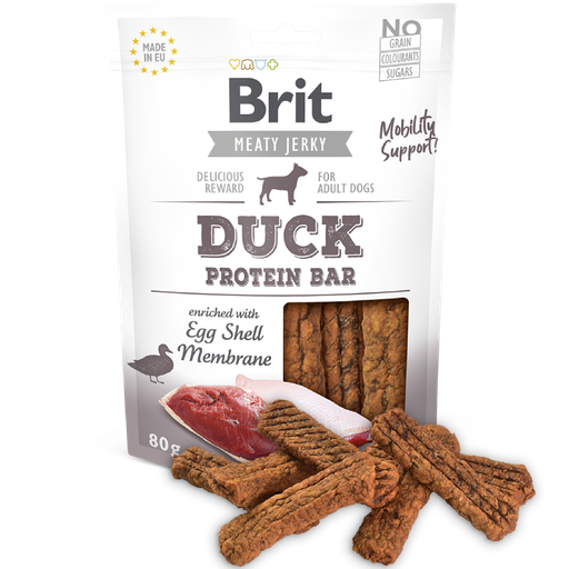 Brit Meaty Jerky Snack Protein Bar Pato 80G