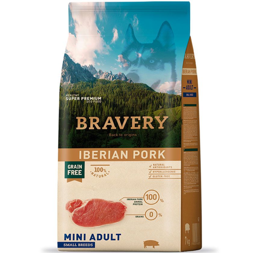 Bravery Small Breeds Dog Iberian Pork Light 7Kg