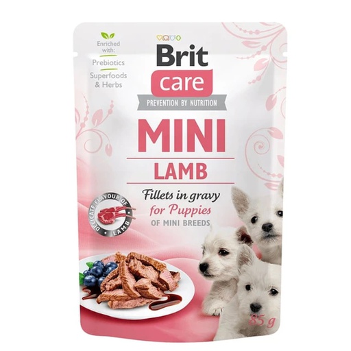 Brit Care Pouch Mini Puppy Lamb Fillets 85gr