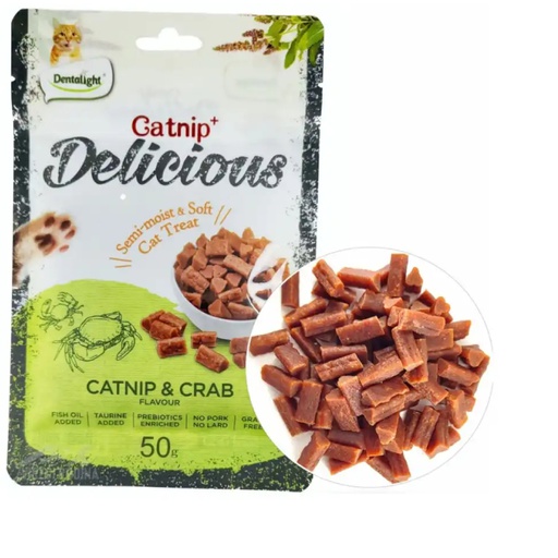 Dentalight Catnip Delicious Cangrejo Para Gatos 50g