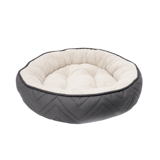 Dogit Dreamwell Cama Redonda Gris/ Blanco